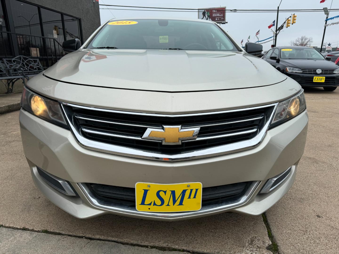 2015 GOLD /Gray CHEVROLET IMPALA LS Fleet 4dr Sedan (2G11X5SL7F9) with an 2.5L I4 engine, Automatic 6-Speed transmission, located at 5900 E. Lancaster Ave., Fort Worth, TX, 76112, (817) 457-5456, 0.000000, 0.000000 - This is a 2015 Chevrolet Impala LS Fleet 4dr Sedan that is in excellent condition. There are no dents or scratches. The interior is clean with no rips or tears or stains. All power windows, door locks and seats. Ice cold AC for those hot Texas summer days. It is equipped with a CD player, AM/FM radi - Photo#1